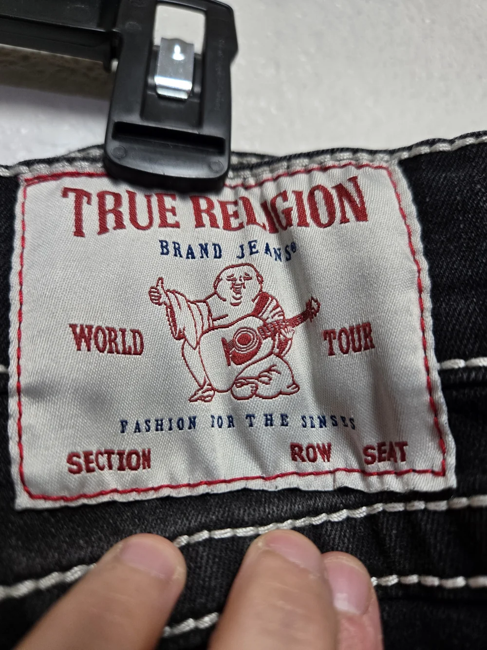 True Religion Jeans - Black, Gray, blue Ricky Relaxed Straight Leg Denim Size 31